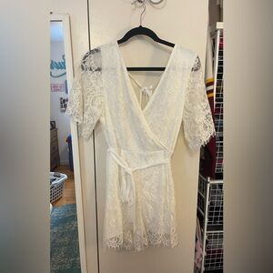 Francesa’s white lace romper